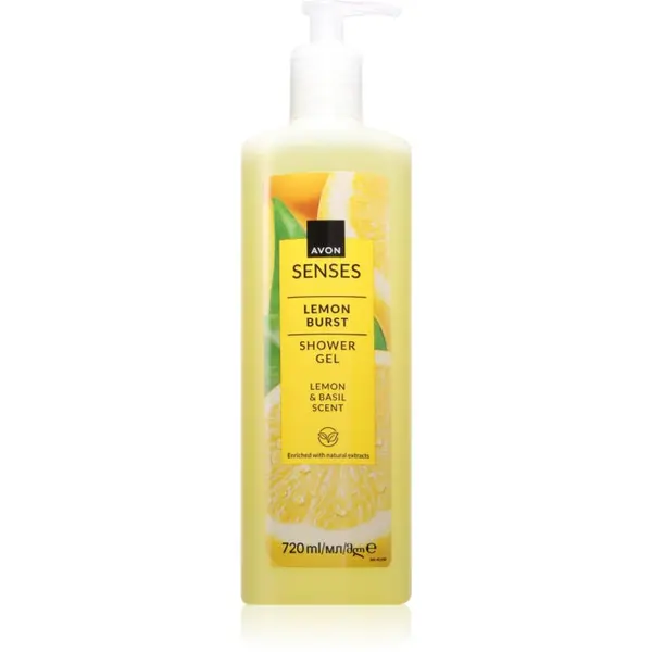Avon Avon Senses Lemon Burst освежаващ душ гел 720 мл.