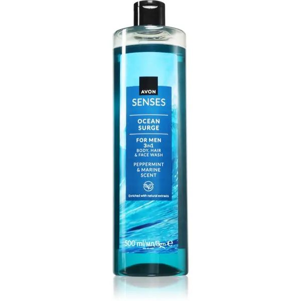 Avon Avon Senses Ocean Surge душ-гел за мъже 3 в 1 500 мл.