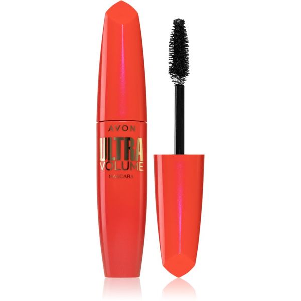 Avon Avon Ultra Volume спирала за обем и извиване на мигли цвят Blackest Black 10 мл.
