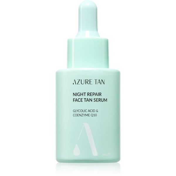 Azure Tan Azure Tan Night Repair серум за лице за изкуствен тен за нощ 30 мл.