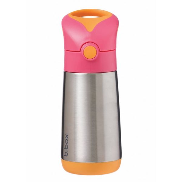 B.Box B.Box Thermos термос със сламка Pink Orange 350 мл.