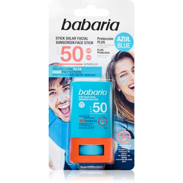 Babaria Babaria Blue Face Sun Stick защитен хидратиращ стик за лице и чувствителни места SPF 50 20 мл.