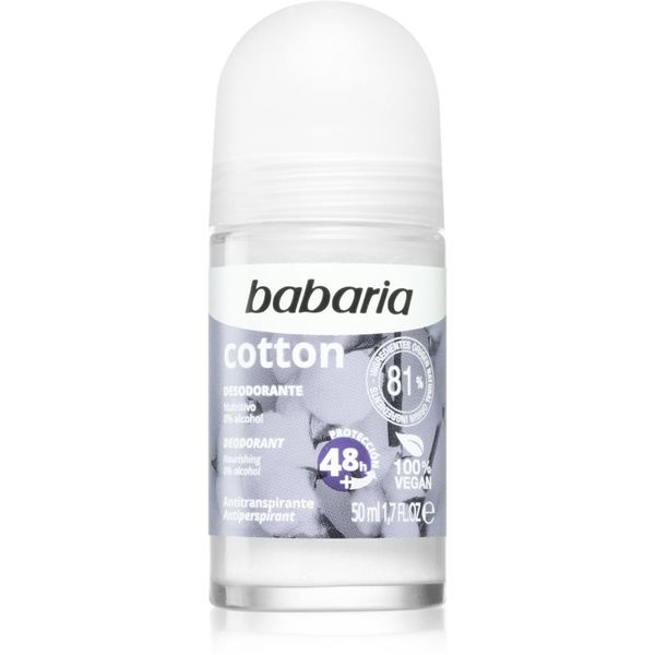 Babaria Babaria Deodorant Cotton рол- он против изпотяване с подхранващ ефект 50 мл.
