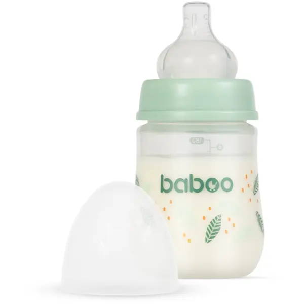 Baboo Baboo Anti-colic Feeding Bottle шише против колики за деца от раждането им Peachy Keen, 0 m+ 180 мл.