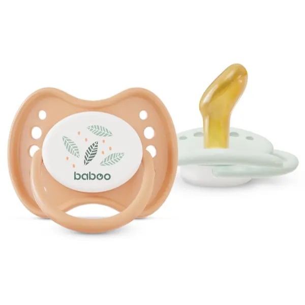 Baboo Baboo Soothers Orthodontic Latex with Case биберон Peachy Keen 0-6 m 2 бр.