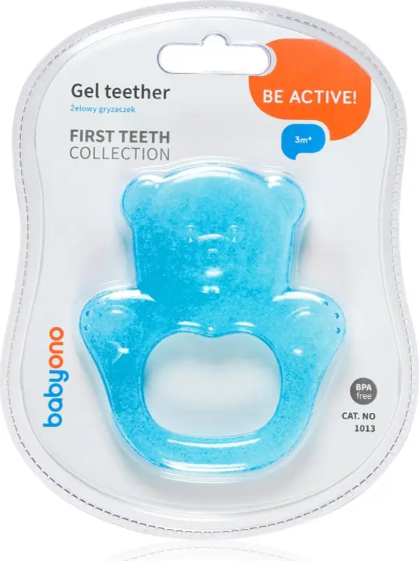 BabyOno BabyOno Be Active Gel Teether гризалка Blue Bear 1 бр.