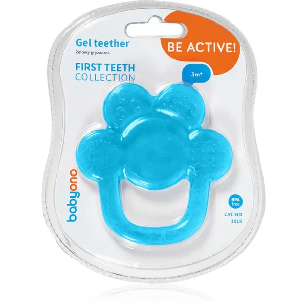 BabyOno BabyOno Be Active Gel Teether гризалка Flower Blue 1 бр.