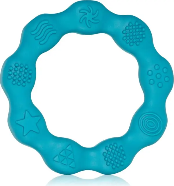 BabyOno BabyOno Be Active Silicone Teether Ring гризалка Blue 1 бр.