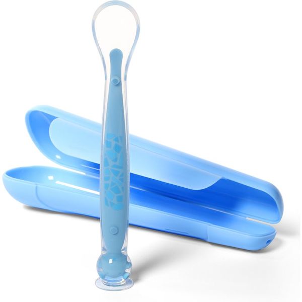 BabyOno BabyOno Be Active Suction Baby Spoon лъжичка + опаковка Blue 6 m+ 1 бр.