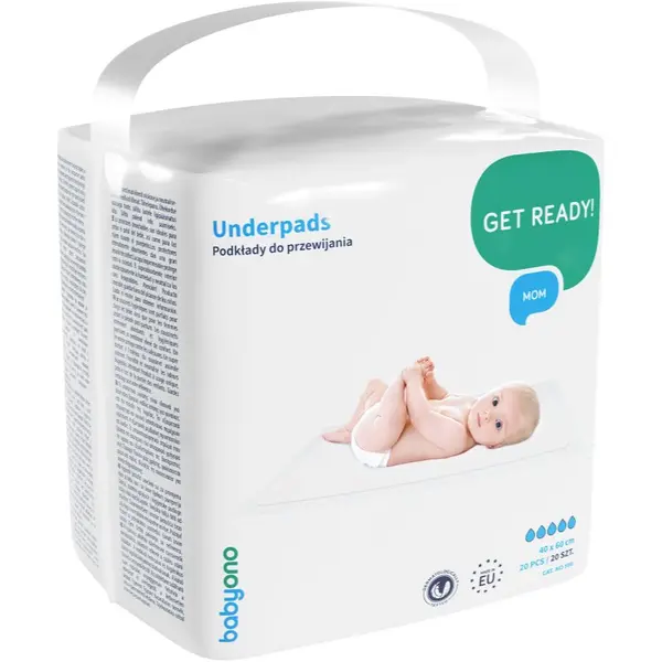 BabyOno BabyOno Get Ready Mom еднократни подложки за смяна на пелените 40 x 60 cm 20 бр.