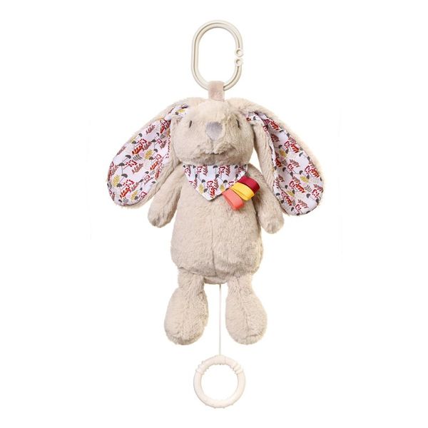 BabyOno BabyOno Have Fun Musical Toy Rabbit Milly контрастна играчка за окачане с мелодия 1 бр.