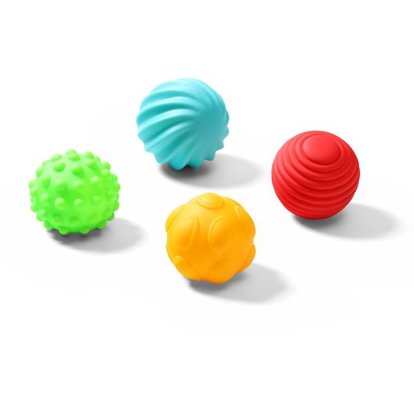 BabyOno BabyOno Have Fun Sensory Balls меки сензорни топчета 6 m+ 4 бр.