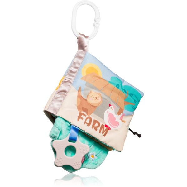 BabyOno BabyOno Have Fun Sensory Book контрастна образователна книжка с гризалка Farm 1 бр.
