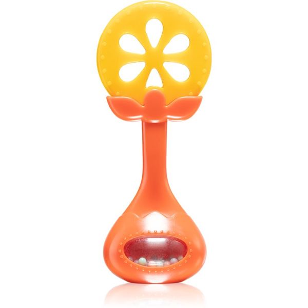 BabyOno BabyOno Have Fun Teether гризалка с дрънкалка Juicy Orange 1 бр.