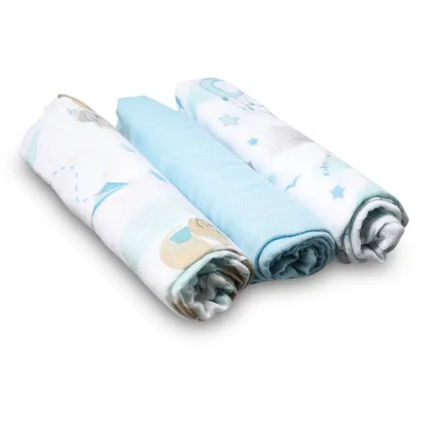 BabyOno BabyOno Natural Bamboo Diapers Blue пелени от плат 70x70 cm 3 бр.