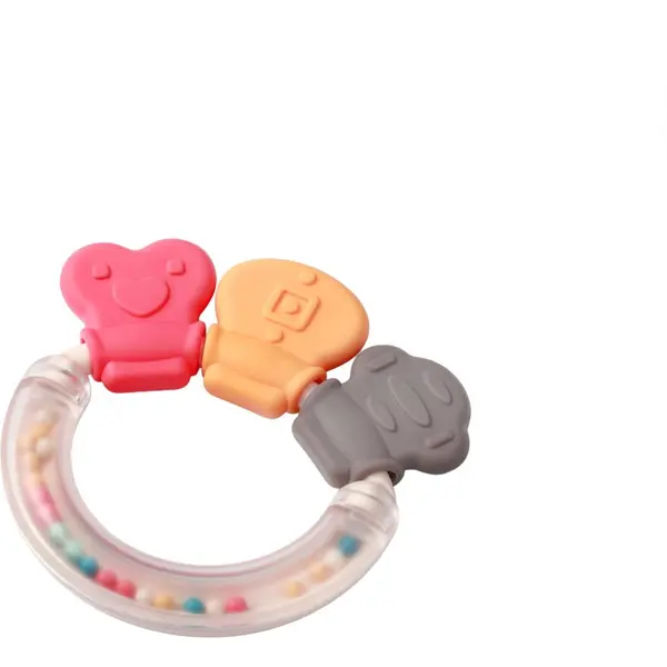 BabyOno BabyOno Rattle With Teether 3m+ гризалка с дрънкалка Shapes 1 бр.