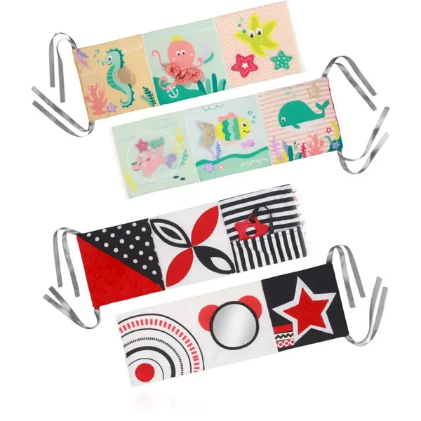 BabyOno BabyOno Reversible Sensory Cloth Book 0m+ контрастна образователна книжка Under the Sea 1 бр.