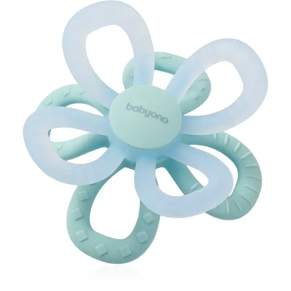 BabyOno BabyOno Silicone Teether Flower гризалка Blue 1 бр.