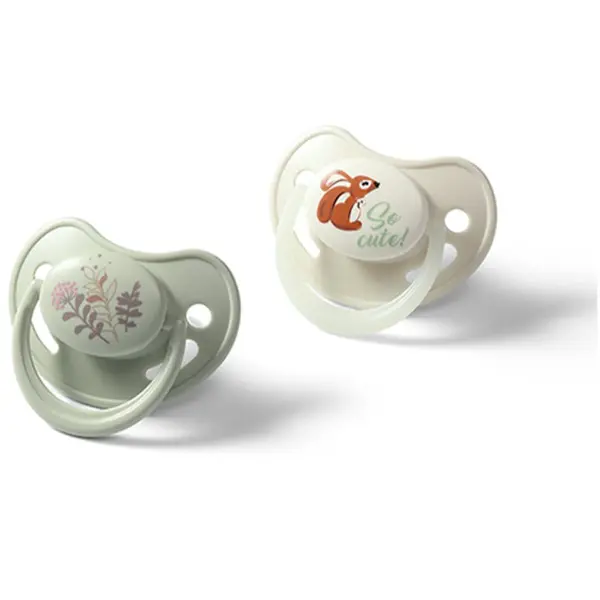BabyOno BabyOno Take Care Anatomical Silicone Soothers биберон Day & Night 6-18m 2 бр.