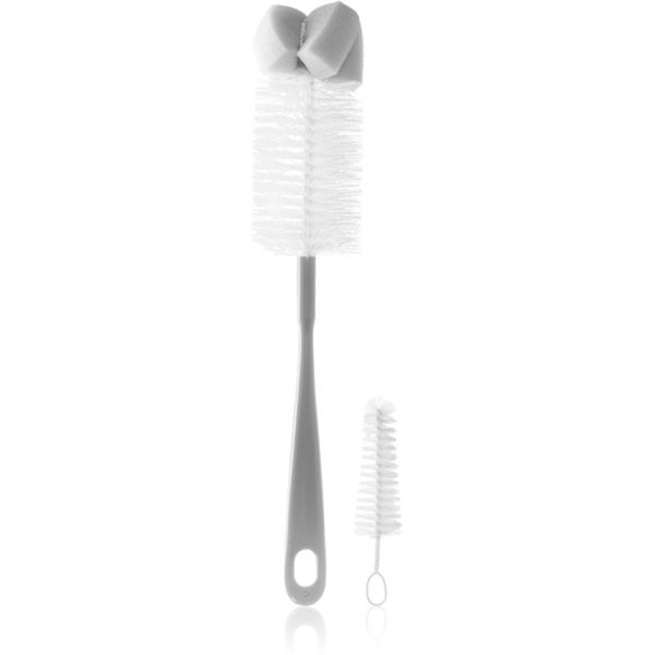 BabyOno BabyOno Take Care Brush for Bottles and Teats with Mini Brush & Sponge Tip четка за почистване Grey 2 бр.