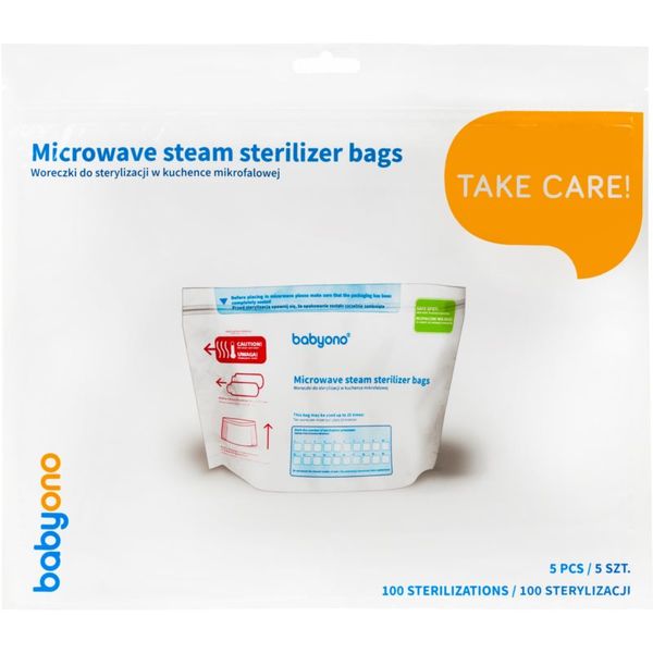 BabyOno BabyOno Take Care Microwave Steam Sterilizer Bags пликчета за стерилизиране за микровълнова фурна 5 бр.