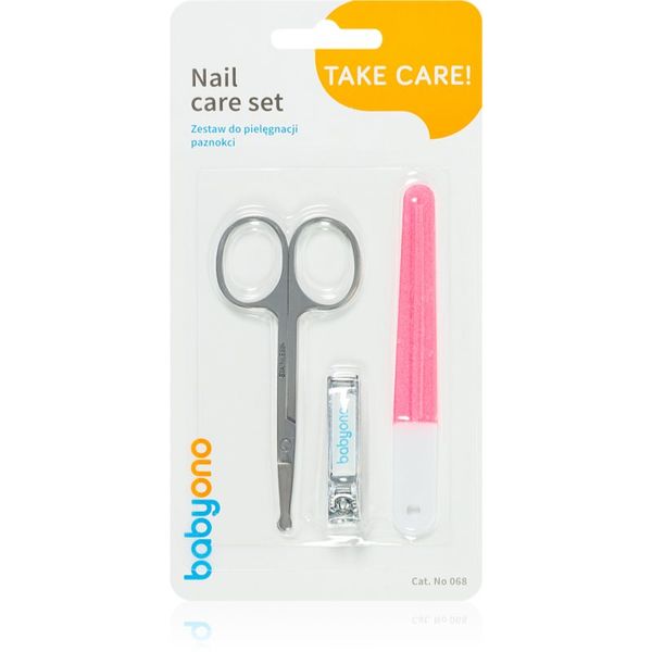 BabyOno BabyOno Take Care Nail Care комплект за маникюр Red(за деца )