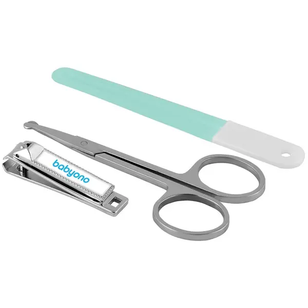 BabyOno BabyOno Take Care Nail Care комплект за маникюр за деца Mint 1 бр.