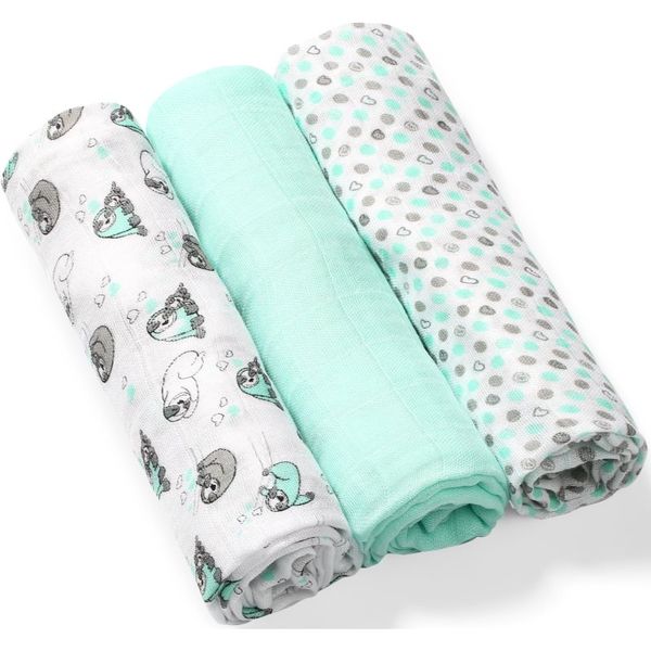 BabyOno BabyOno Take Care Natural Diapers пелени от плат 70 x 70 cm Mint 3 бр.