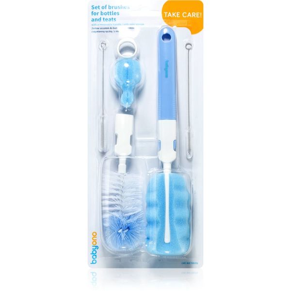 BabyOno BabyOno Take Care Set of Brushes четка за почистване със сменяеми приставки 1 бр.