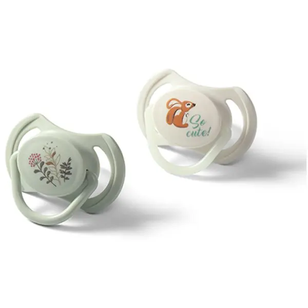 BabyOno BabyOno Take Care Symmetrical Silicone Soothers биберон Day & Night 6-18m+ 2 бр.