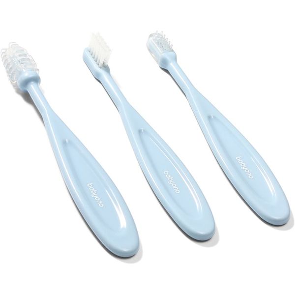 BabyOno BabyOno Toothbrush четка за зъби за деца Blue 3 бр.