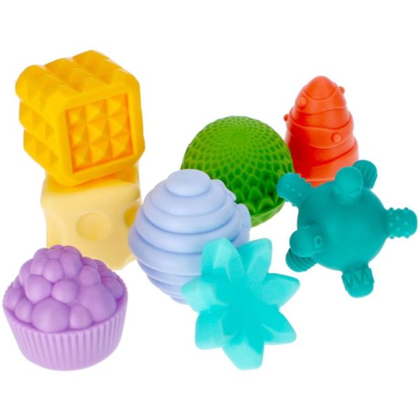 Bam-Bam Bam-Bam Set of Textured Toys играчка за подреждане 6m+ 8 бр.