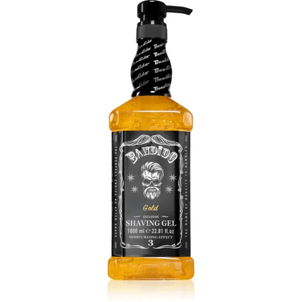 BANDIDO BANDIDO Shaving Gel гел за бръснене цвят Gold Exclusive 1000 мл.