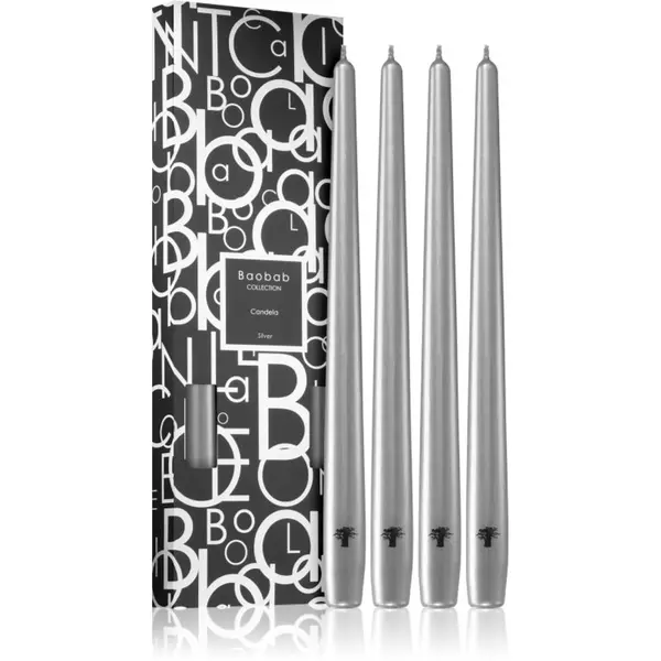Baobab Collection Baobab Collection Candela Silver свещ 4 бр.