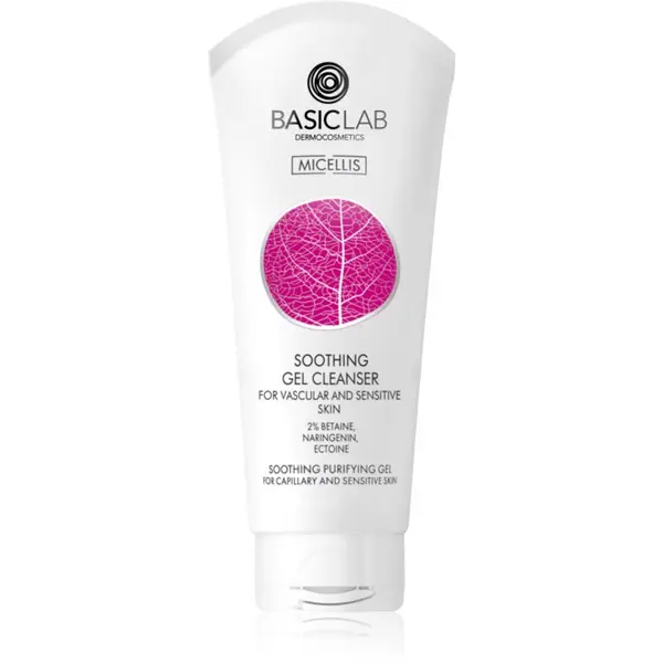 BasicLab BasicLab Dermocosmetics Micellis успокояващ почистващ гел за чувствителна и зачервена кожа 100 мл.