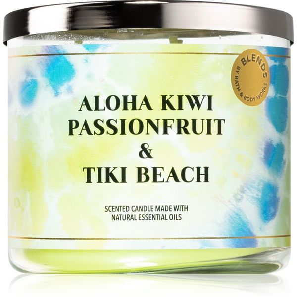 Bath & Body Works Bath & Body Works Aloha Kiwi Passionfruit & Tiki Beach ароматна свещ 411 гр.