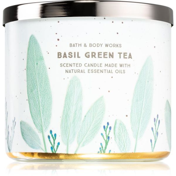 Bath & Body Works Bath & Body Works Basil Green Tea ароматна свещ 411 гр.