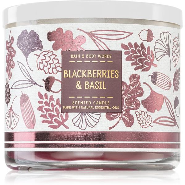 Bath & Body Works Bath & Body Works Blackberries & Basil ароматна свещ 411 гр.