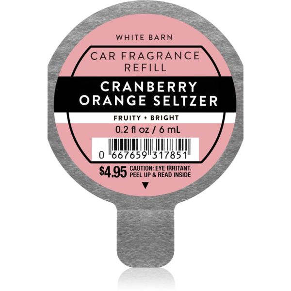 Bath & Body Works Bath & Body Works Cranberry Orange Seltzer aроматизатор за автомобил пълнител 6 мл.
