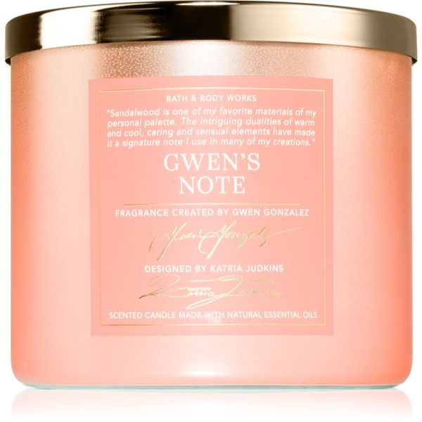 Bath & Body Works Bath & Body Works Gwen's Note ароматна свещ 411 гр.