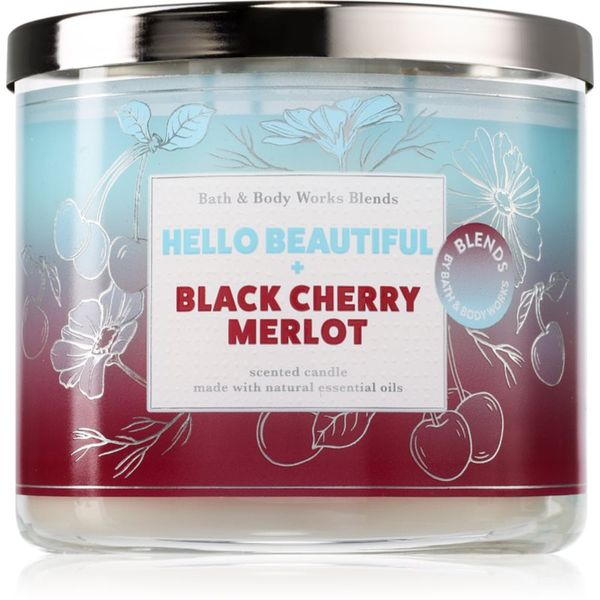 Bath & Body Works Bath & Body Works Hello Beautiful + Black Cherry Merlot ароматна свещ 411 гр.