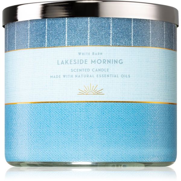 Bath & Body Works Bath & Body Works Lakeside Morning ароматна свещ с есенциални масла 411 гр.