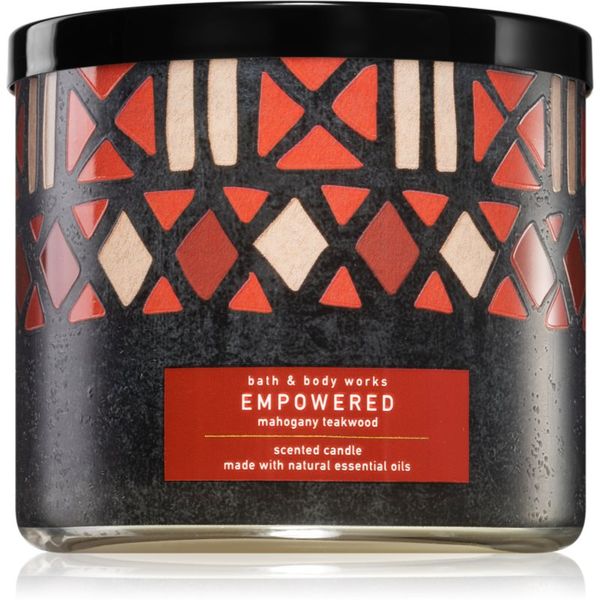 Bath & Body Works Bath & Body Works Mahogany Teakwood ароматна свещ с есенциални масла I. 411 гр.