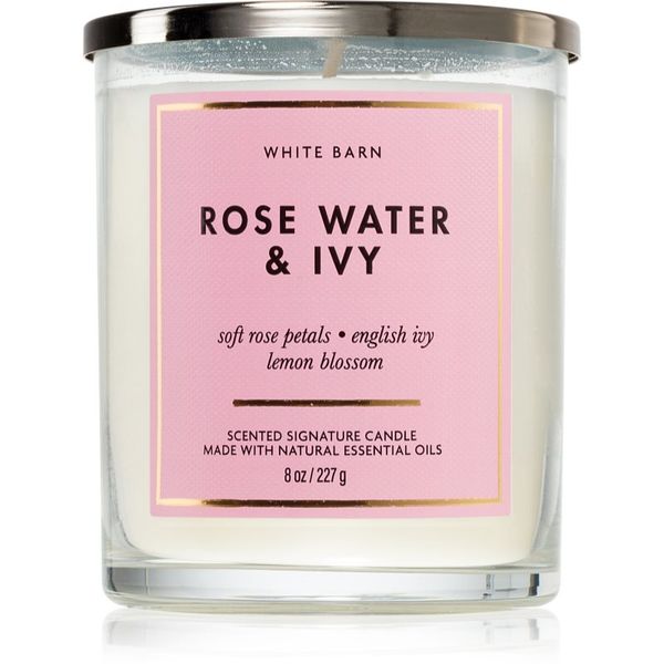 Bath & Body Works Bath & Body Works Rose Water & Ivy ароматна свещ 227 гр.