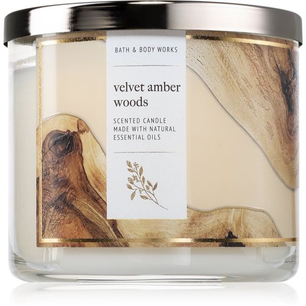 Bath & Body Works Bath & Body Works Velvet Amber Woods ароматна свещ 411 гр.