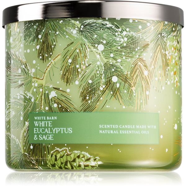 Bath & Body Works Bath & Body Works White Eucalyptus & Sage ароматна свещ 411 гр.