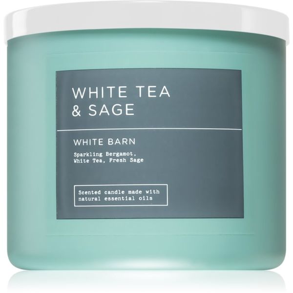 Bath & Body Works Bath & Body Works White Tea & Sage ароматна свещ 411 гр.