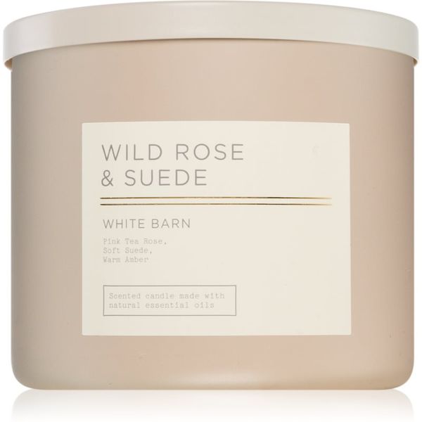 Bath & Body Works Bath & Body Works Wild Rose & Suede ароматна свещ 411 гр.