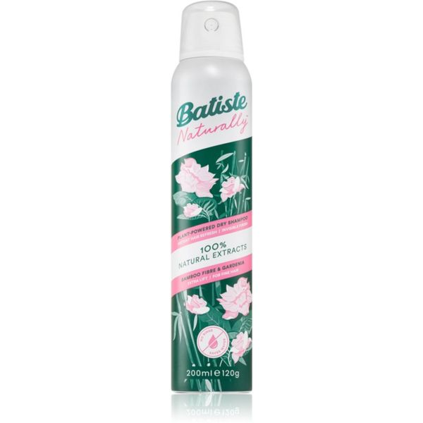Batiste Batiste Naturally Bamboo & Gardenia сух шампоан за абсорбиране на излишния себум а освежаване на косата 200 мл.