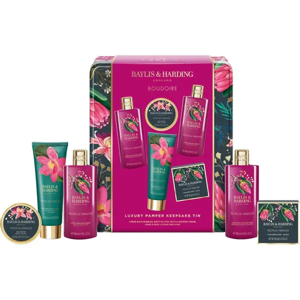 Baylis & Harding Baylis & Harding Boudoire Tropical Paradise подаръчен комплект метална кутия